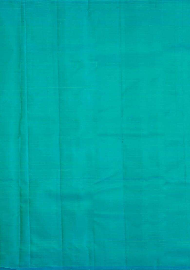 Neon Green Handloom Half Half Kanchipuram Silk Saree With Buttas With Buttas And Brocade Design For Women - Indya