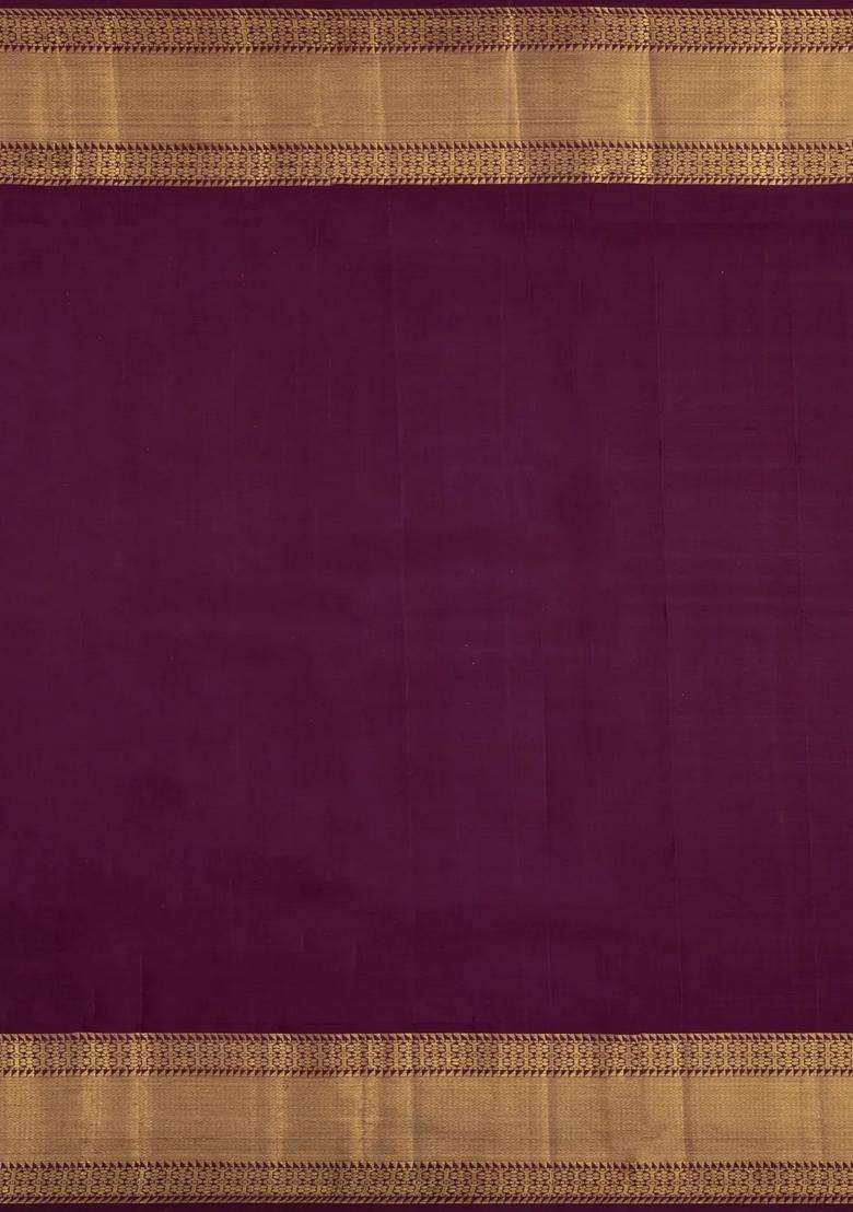 White Handloom Korvai Kanchipuram Silk Saree With Zari Buttas With Korvai And Temple Border Design For Women - Indya
