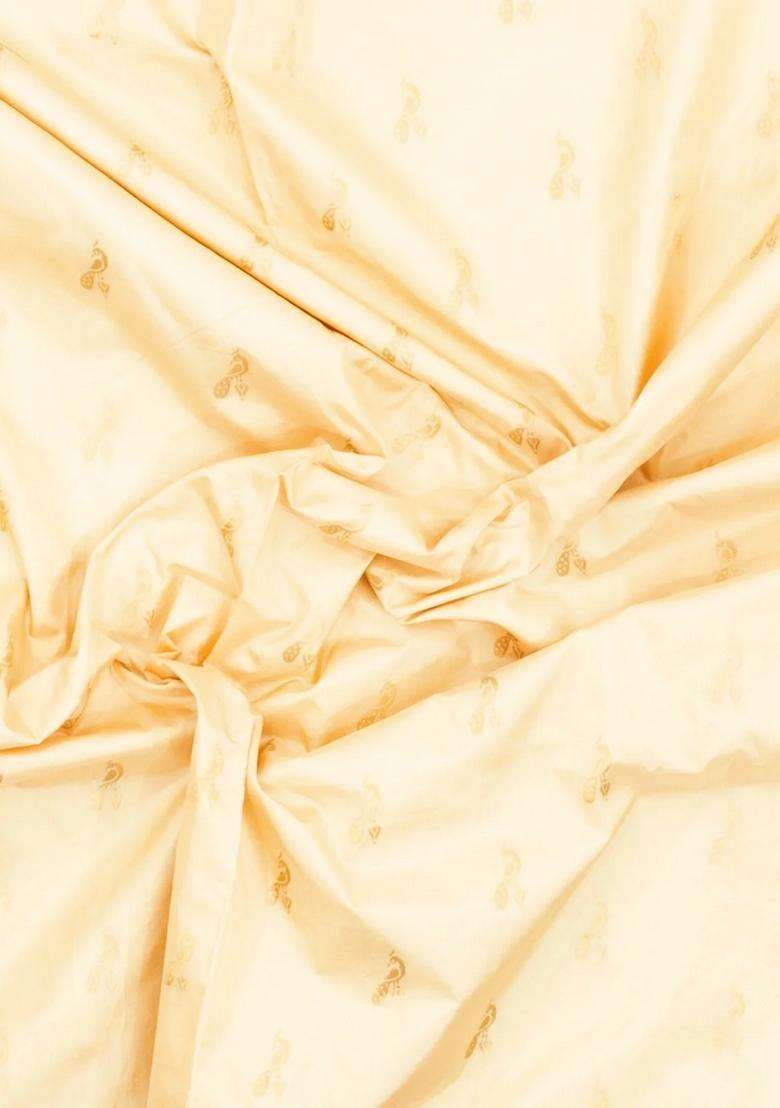 White Handloom Paithani Silk Saree With Meena Border Pallu With Buttas And Brocade Design For Women - Indya
