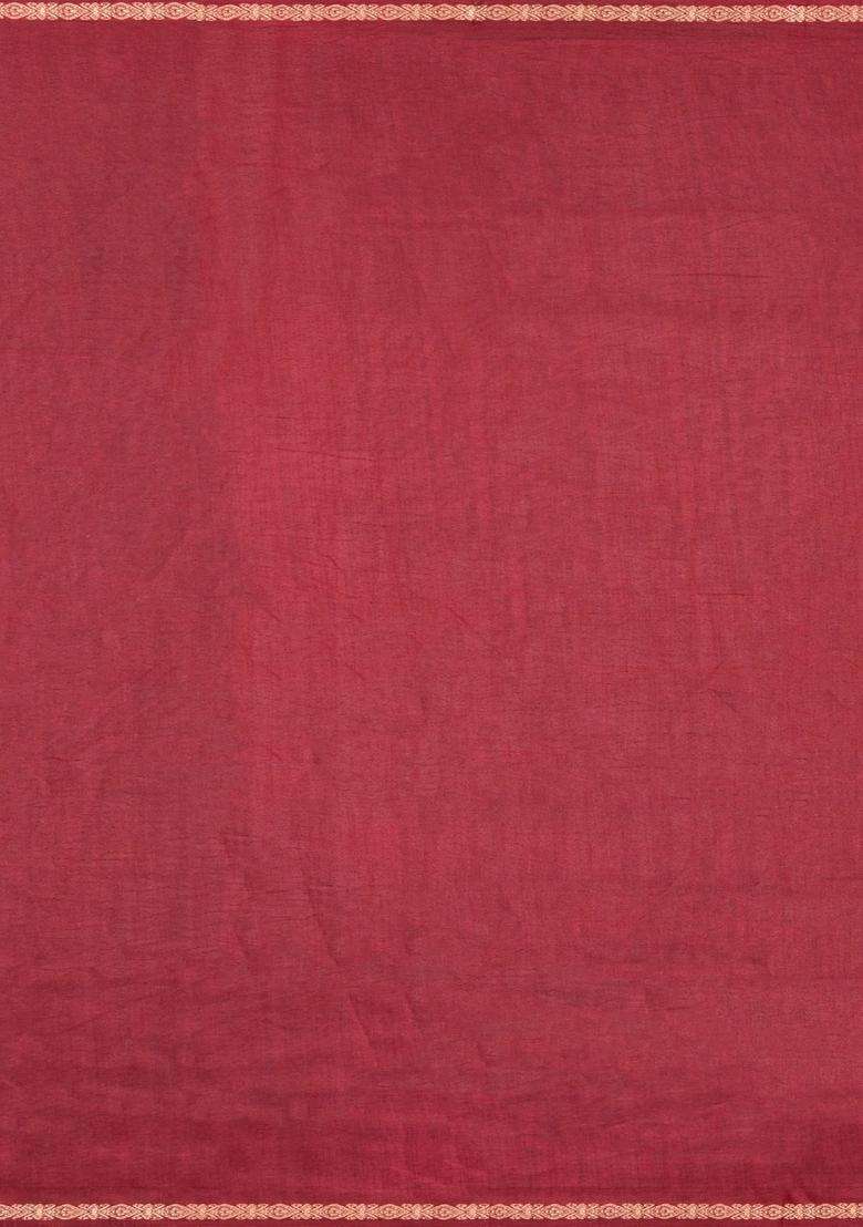 Baby Pink Printed Synthetic Dupion Art Silk Saree With Contrast Border For Women - Indya