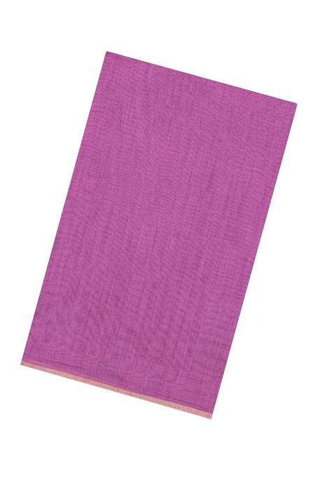Dusty Pink Printed Synthetic Linen Saree With Contrast Pallu For Women