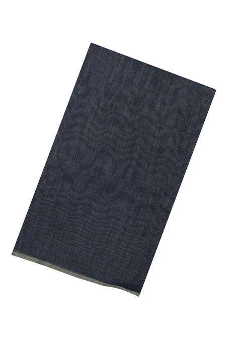 Black Printed Synthetic Linen Saree With Contrast Pallu For Women