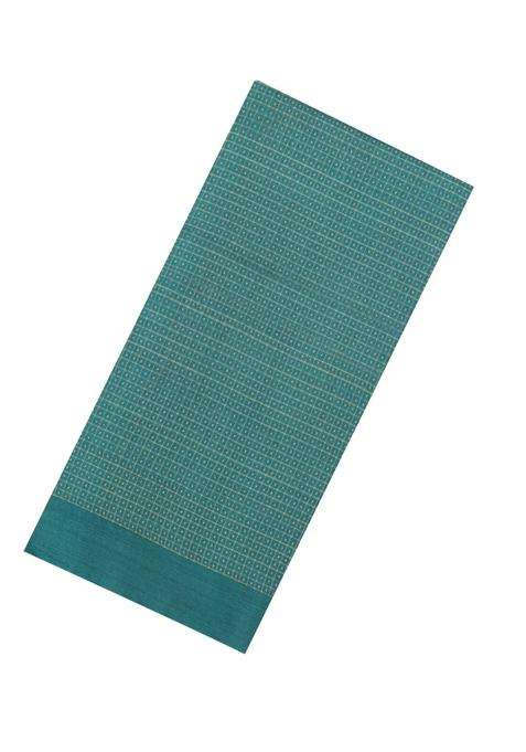 Sea Green Woven Tussar Silk Saree With Checks Dotted Motifs With Checks And Stripes Design For Women