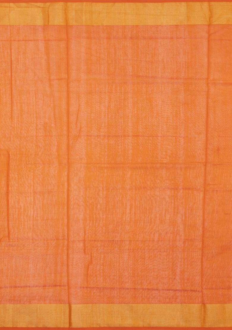 Crimson Handloom Maheswari Silk Cotton Saree With Buttas Zari Border With Buttas And Brocade Design For Women - Indya