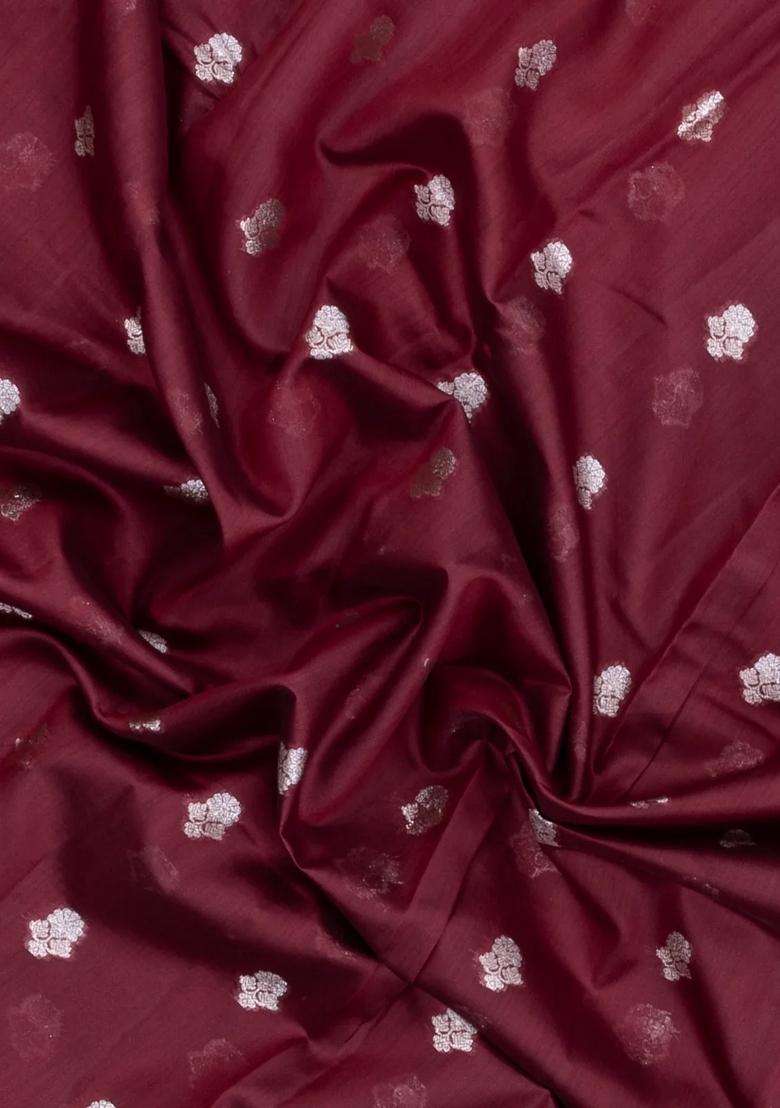 Brown Woven Banarasi Chiniya Silk Saree With Buttas With Buttas And Brocade Design For Women - Indya