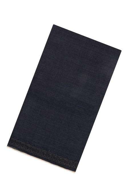 Black Woven Art Dupion Silk Saree With Embroidered Border For Women