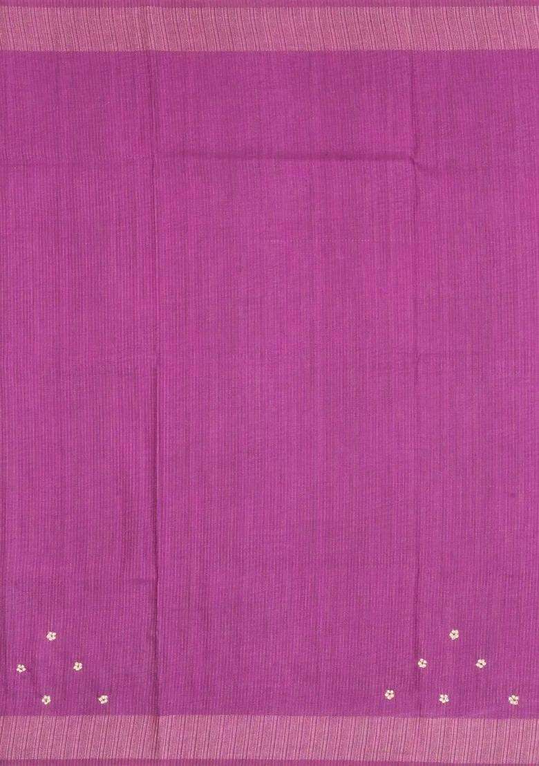 Taupe Woven Art Dupion Silk Saree With Embroidered Motifs For Women - Indya