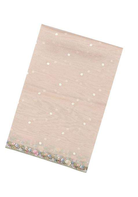 Taupe Woven Blended Organza Saree With Embroidery With Embroidered Design For Women