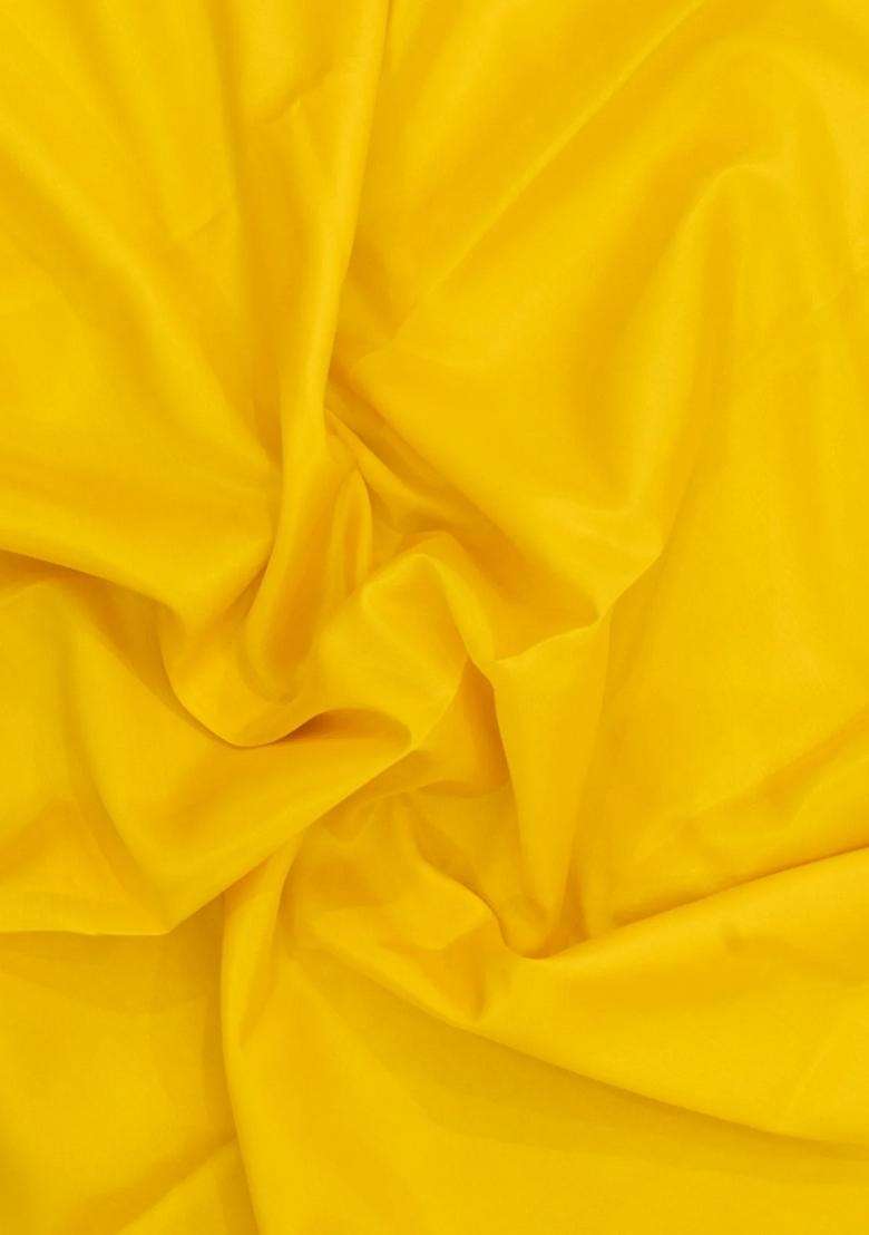 Yellow Woven Mysore Silk Saree With Contrast Zari Border With Traditional Woven Design For Women - Indya