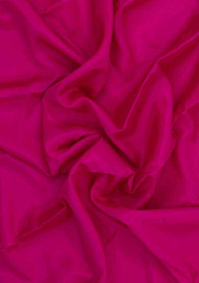 Pink Woven Mysore Silk Saree With Contrast Zari Border With Traditional Woven Design For Women - Indya