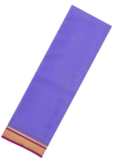Lavander Lavender Woven Mysore Silk Saree With Contrast Zari Border With Traditional Woven Design For Women