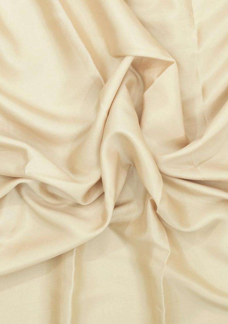 Cream Woven Mysore Silk Saree With Contrast Zari Border With Traditional Woven Design For Women - Indya