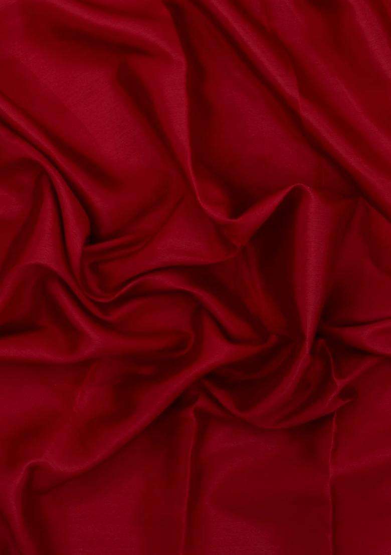 Maroon Woven Mysore Silk Saree With Contrast Zari Border With Traditional Woven Design For Women - Indya