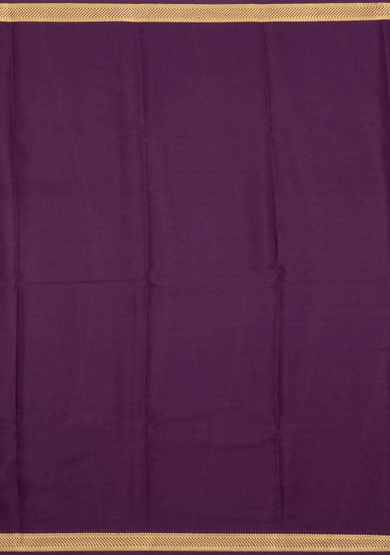 Peach Woven Mysore Silk Saree With Contrast Zari Border With Traditional Woven Design For Women - Indya