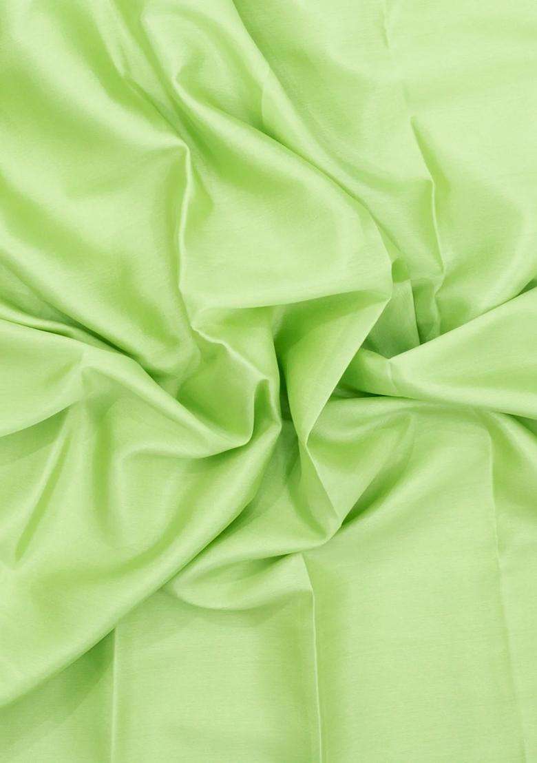 Mint Green Woven Mysore Silk Saree With Contrast Zari Border With Traditional Woven Design For Women - Indya