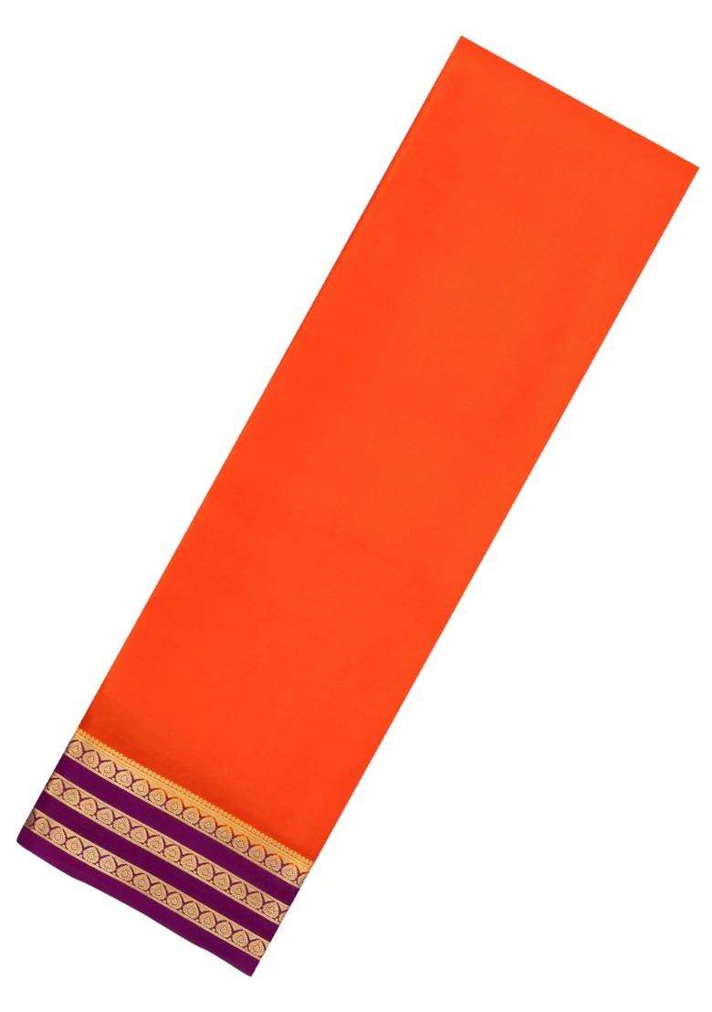Red Woven Mysore Silk Saree With Contrast Zari Border With Traditional Woven Design For Women - Indya