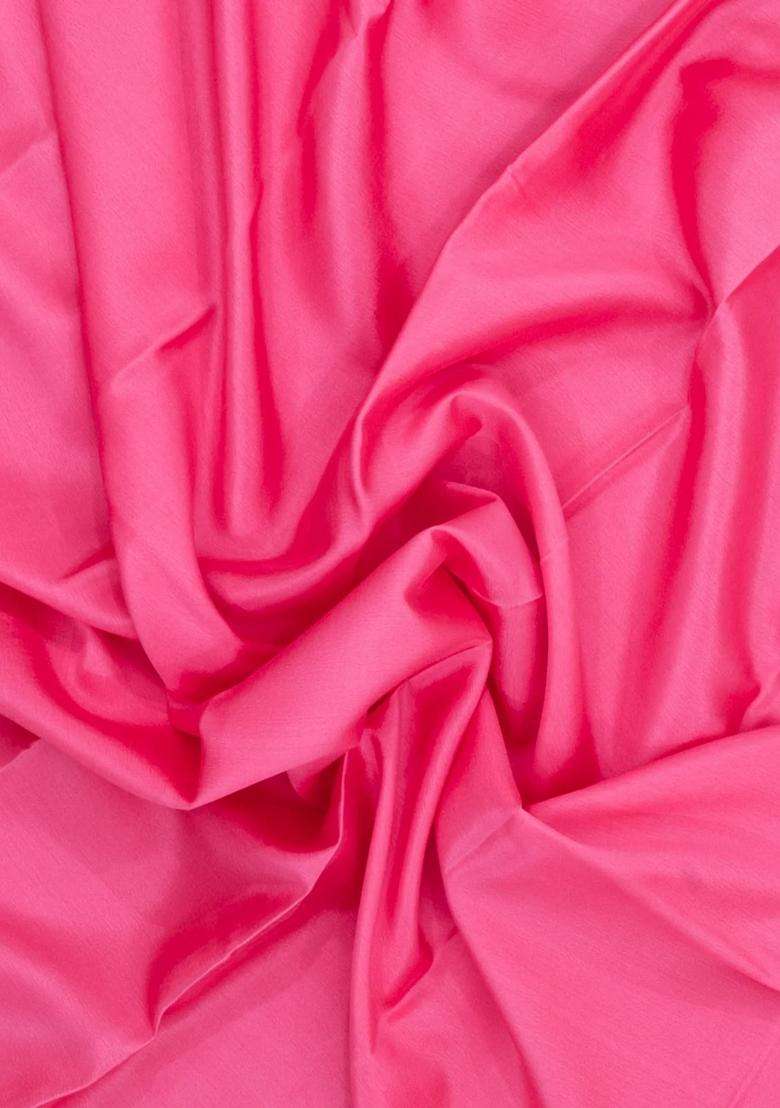Pink Woven Mysore Silk Saree With Contrast Zari Border With Traditional Woven Design For Women - Indya