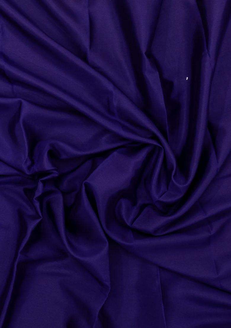 Navy Blue Woven Mysore Silk Saree With Contrast Zari Border With Traditional Woven Design For Women - Indya
