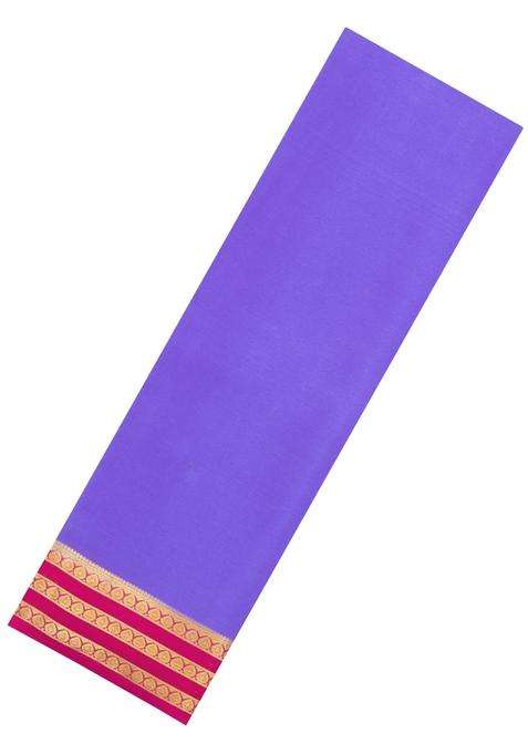 Lavander Lavender Woven Mysore Silk Saree With Contrast Zari Border With Traditional Woven Design For Women