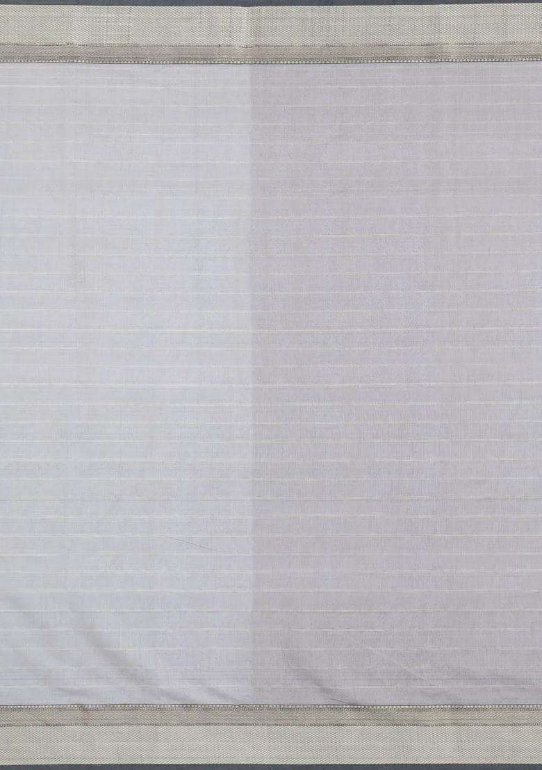 Magenta Handloom Maheswari Silk Cotton Saree With Checks Contrast With Checks And Stripes Design For Women - Indya