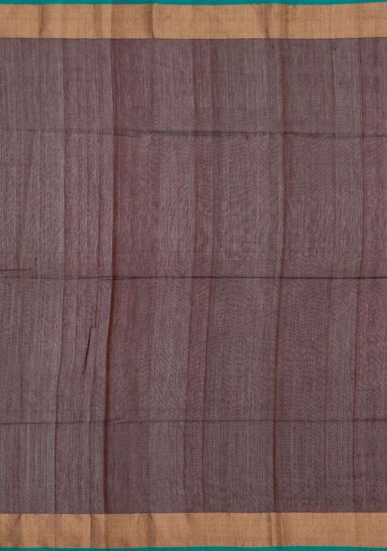 Grey Handloom Maheswari Silk Cotton Saree With Triangle Buttas With Buttas And Brocade Design For Women - Indya