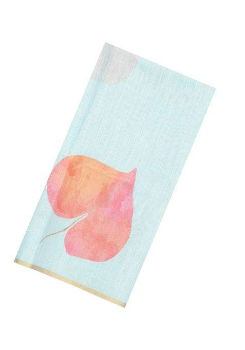 Turquoise Printed Synthetic Linen Saree With Floral Motifs For Women