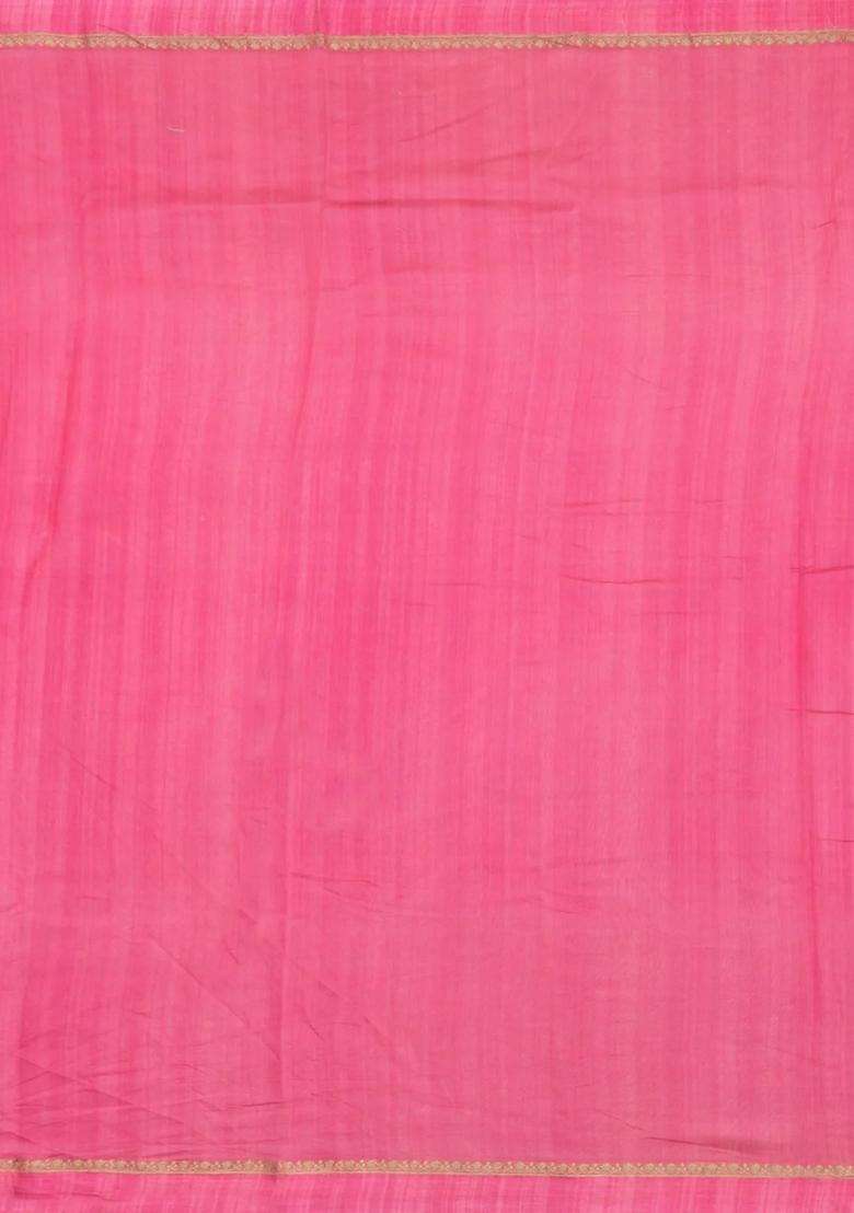 Lilac Woven Chanderi Cotton Saree With Printed Motifs For Women - Indya