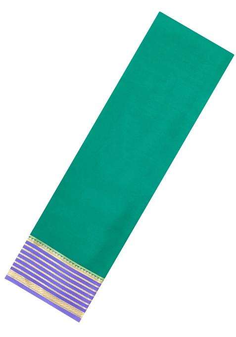 Green Woven Mysore Silk Saree With Contrast Border With Traditional Woven Design For Women