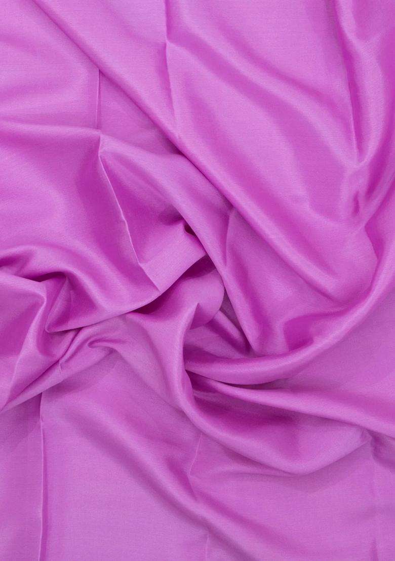 Mauve Woven Mysore Silk Saree With Contrast Border With Traditional Woven Design For Women - Indya