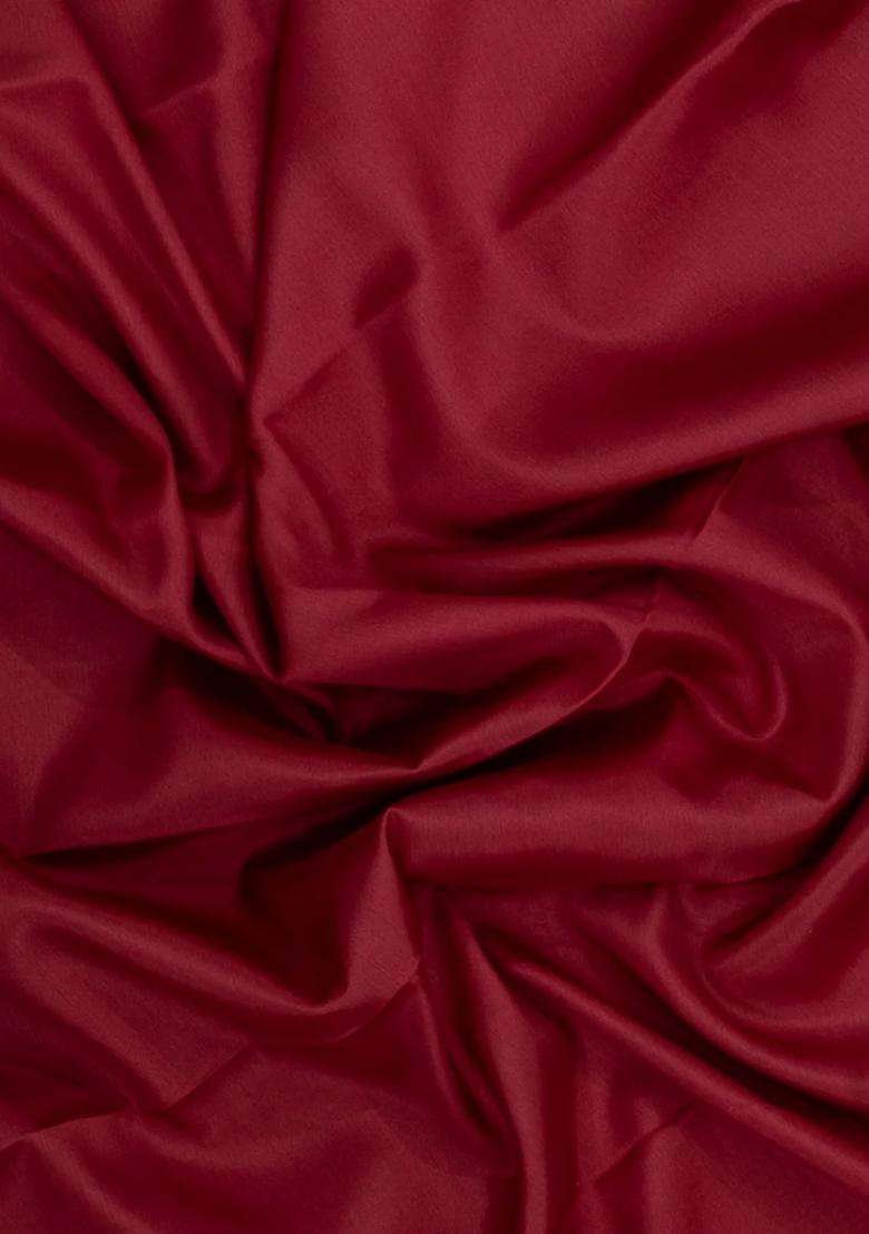 Red Woven Mysore Silk Saree With Contrast Border With Traditional Woven Design For Women - Indya