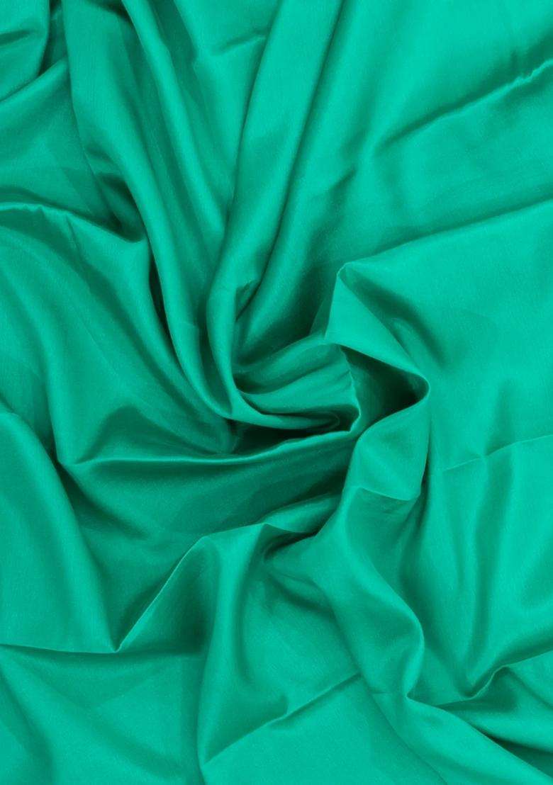 Aquamarine Woven Mysore Silk Saree With Contrast Border With Traditional Woven Design For Women - Indya