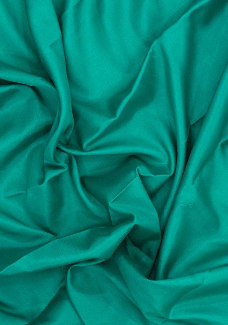 Aquamarine Woven Mysore Silk Saree With Contrast Border With Traditional Woven Design For Women - Indya