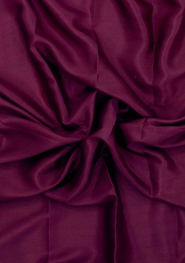 Dark Maroon Woven Mysore Silk Saree With Contrast Zari Border With Traditional Woven Design For Women - Indya