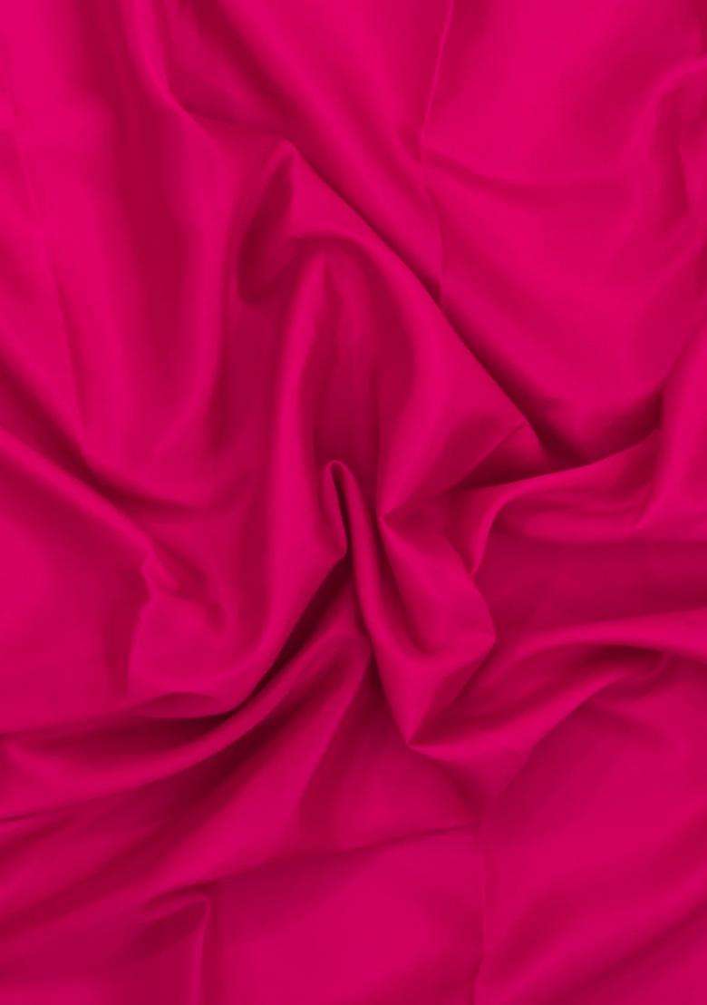 Pink Woven Mysore Silk Saree With Contrast Zari Border With Traditional Woven Design For Women - Indya