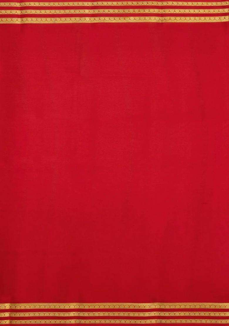 Pink Woven Mysore Silk Saree With Contrast Zari Border With Traditional Woven Design For Women - Indya