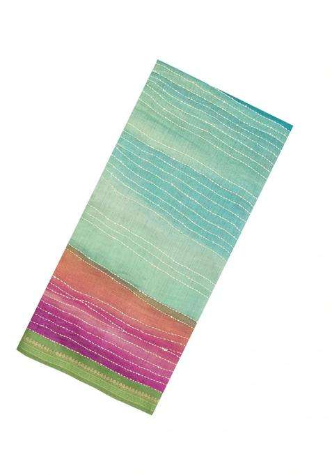 Multi Colour Printed Tussar Silk Saree With Abstract Motifs For Women