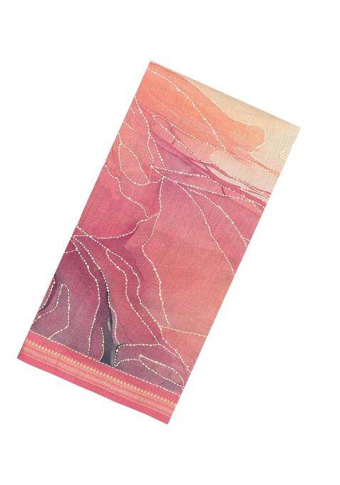 Multi Colour Printed Tussar Silk Saree With Abstract Motifs For Women