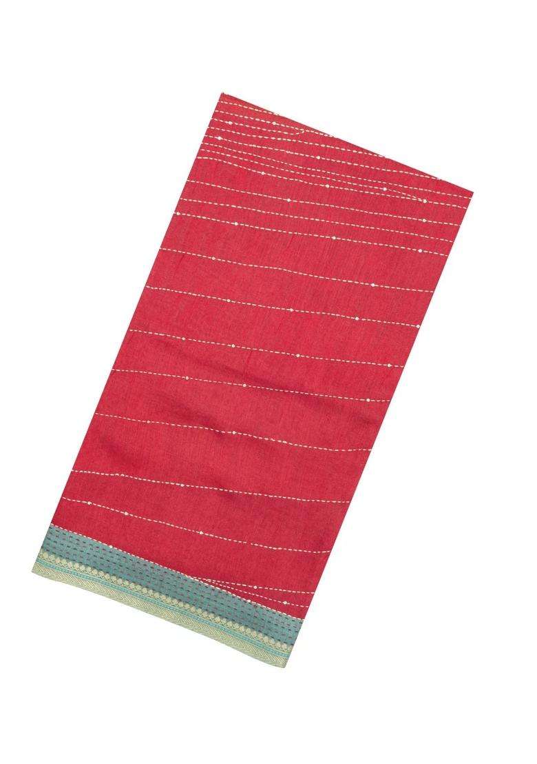 Multi Colour Printed Tussar Silk Saree With Abstract Motifs For Women - Indya