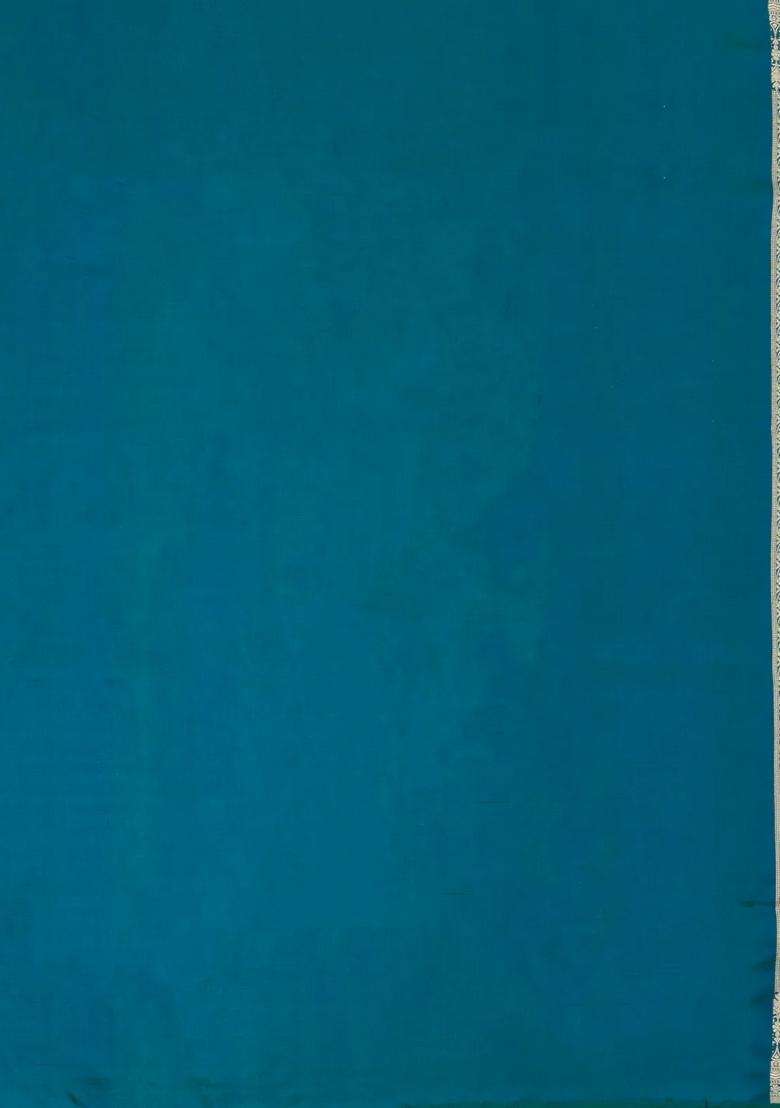 Sea Green Handloom Banarasi Silk Saree With Floral Zari Motifs With Buttas And Brocade Design For Women - Indya