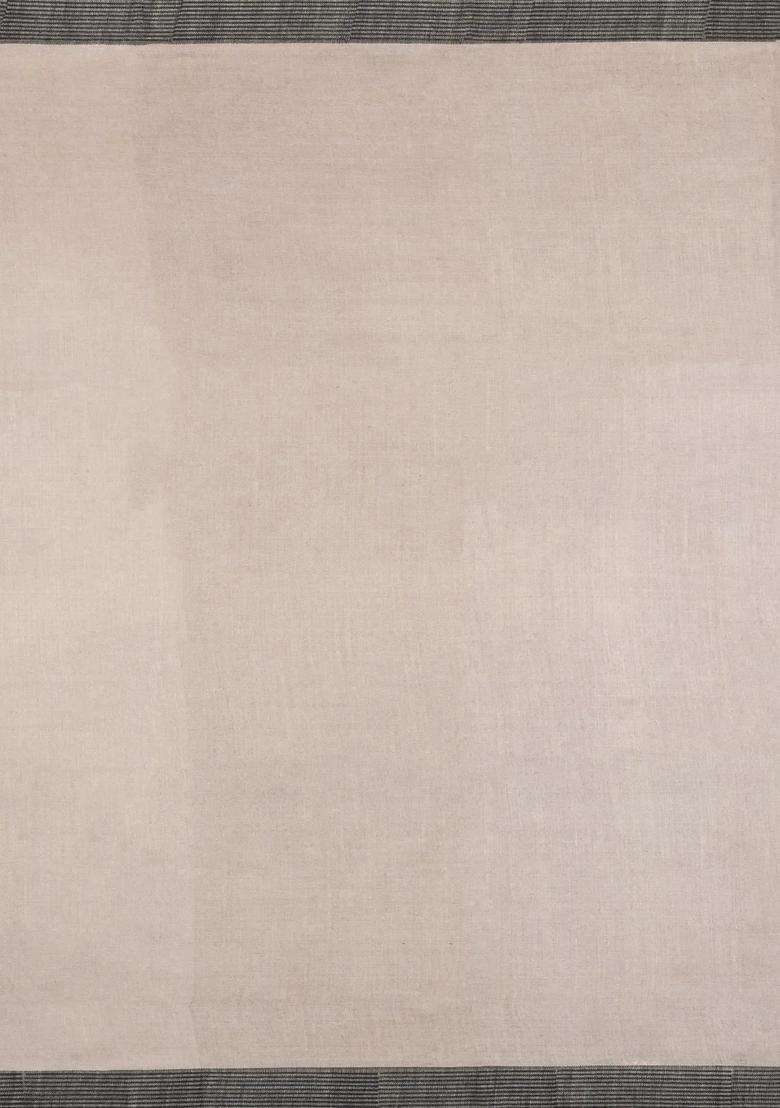 Taupe Printed Pure Silk Saree With Floral Motifs For Women - Indya