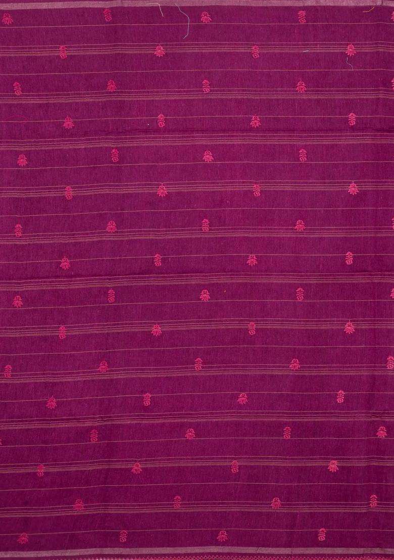 Chestnut Pink Chesnutt Pink Printed Tussar Silk Saree With Checks Printed Pallu For Women - Indya