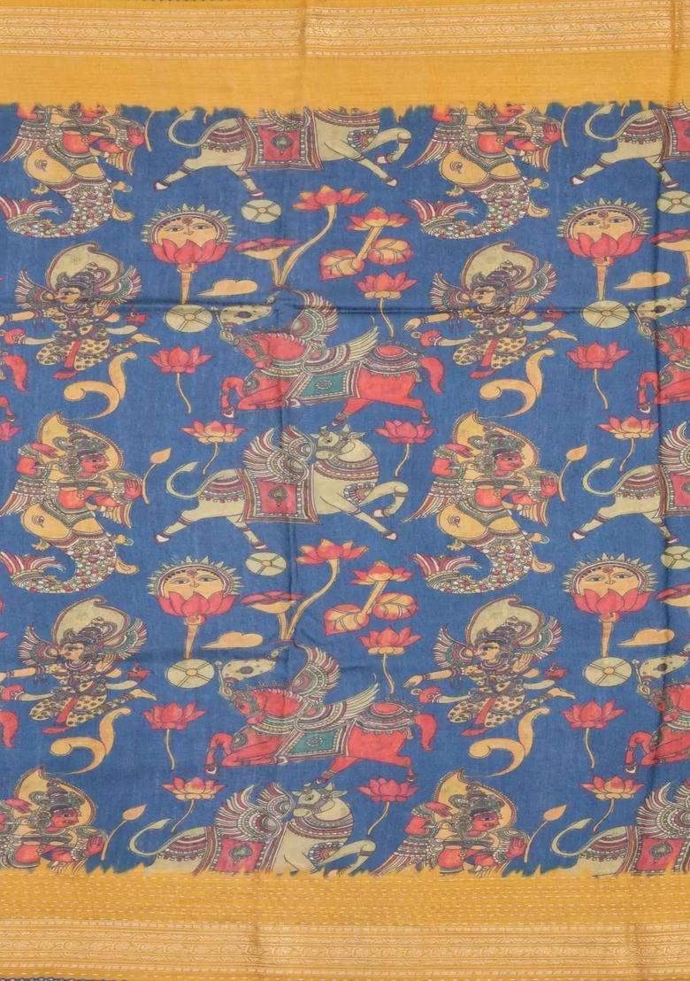 Sandal Pink Printed Tussar Silk Saree With Floral Motifs For Women - Indya