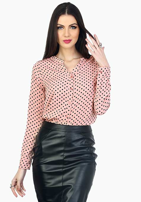 Connect The Dots Shirt - Peach