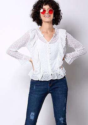 WOMEN FASHION Shirts & T-shirts Shirt Ruffle Yaya Shirt discount 70% White 40                  EU 