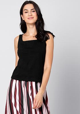 Black Jersey Tank Top