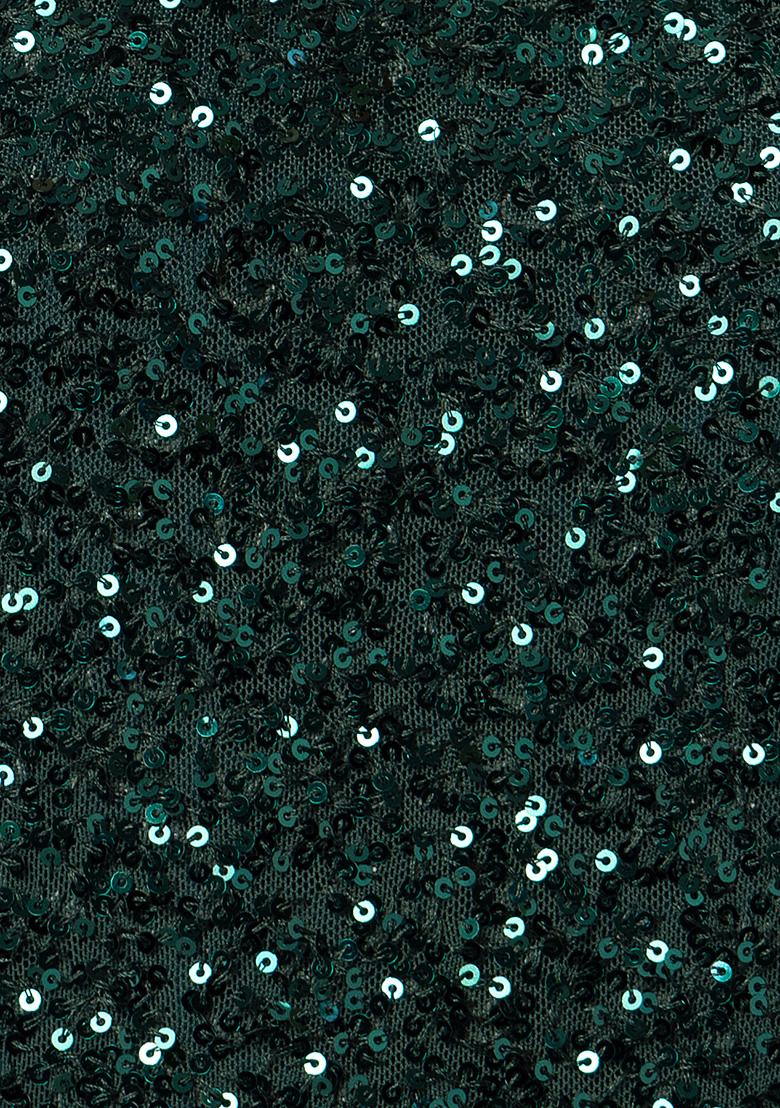 Buy Women Green Sequin Sleeveless Top LAST OF THE BEST Online India FabAlley