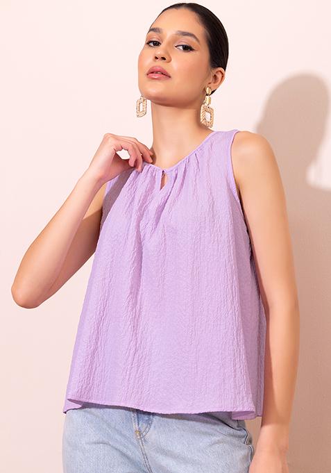 Lilac Sleeveless Blouse 