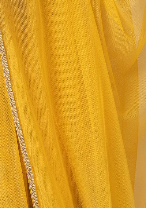 Mustard Yellow Dupatta Set