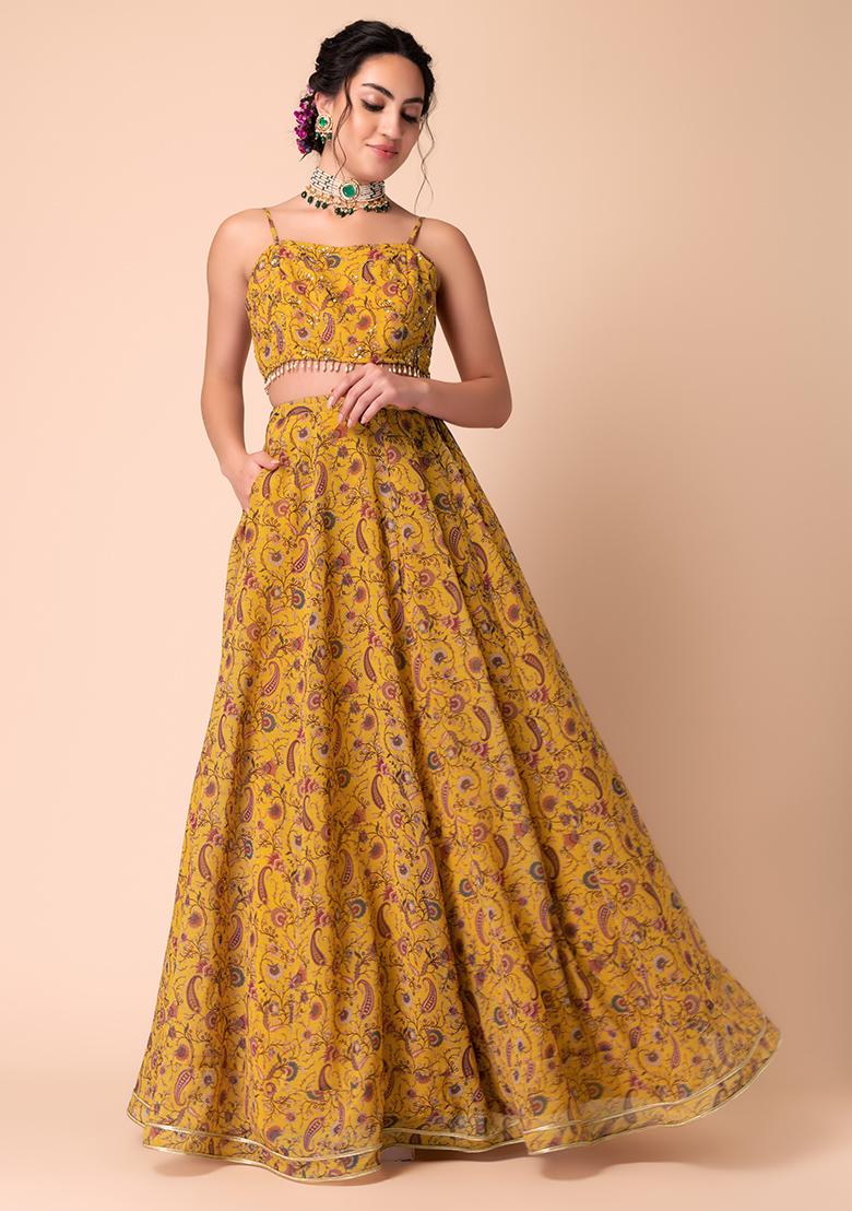 Women's Organza Skirt Lehenga Ghaghra With Cancan (0608 - Grey)