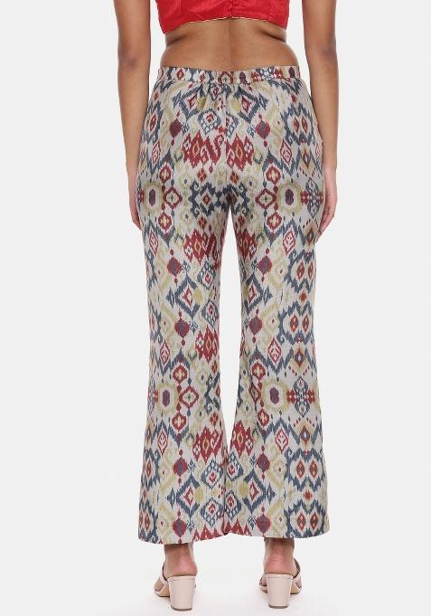 Multi Color Printed Muslin Pant
